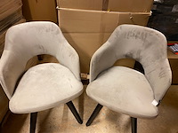 2x stoelen, dôme deco, torus, 58x54x80cm (48,5cm zithoogte) - afbeelding 1 van  5