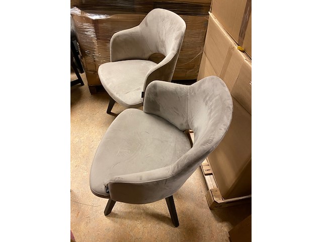 2x stoelen, dôme deco, torus, 58x54x80cm (48,5cm zithoogte) - afbeelding 2 van  5
