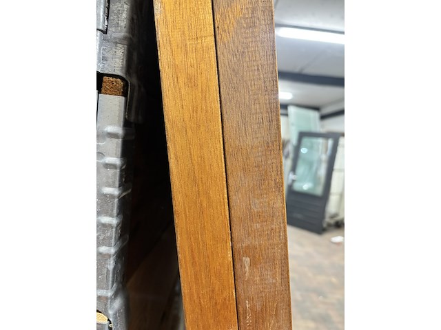 2x stompe houten binnendeur, bruin - afbeelding 6 van  7
