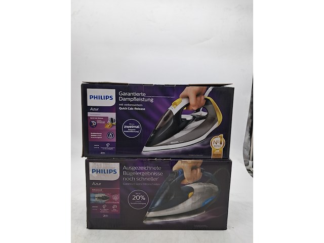 2x strijkijzer, philips, azur advanced gc4930/11 - afbeelding 1 van  4