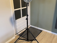 2x studioflitser, professional cine, de-150b, grijs / chroom