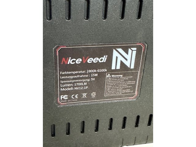 2x studioverlichting niceveedi, nv12-p1, op statief - afbeelding 2 van  3