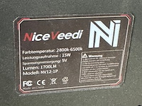 2x studioverlichting niceveedi, nv12-p1, op statief - afbeelding 2 van  3