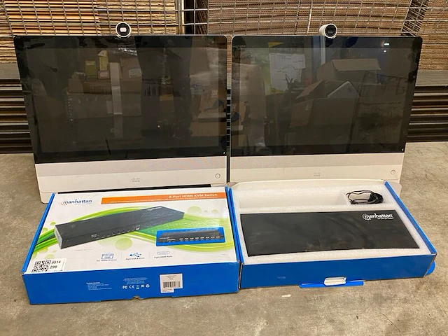 2x switch en beeldscherm, cisco webex dx80, hdmi kvm - afbeelding 1 van  7
