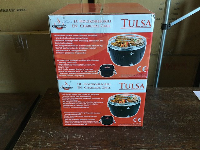 2x tafel barbecue op houtskool, el fuego, tulsa, groen - afbeelding 2 van  3