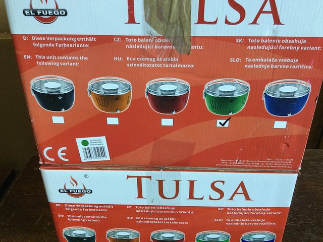 2x tafel barbecue op houtskool, el fuego, tulsa, groen - afbeelding 3 van  3
