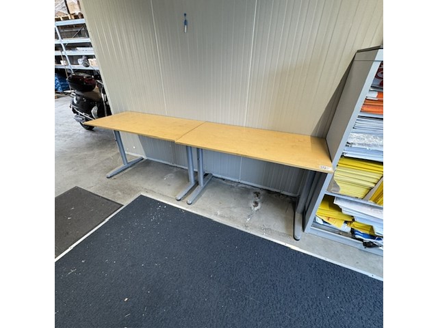 2x tafel, ikea, effectiv, beuken/grijs - afbeelding 1 van  3