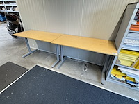 2x tafel, ikea, effectiv, beuken/grijs - afbeelding 1 van  3
