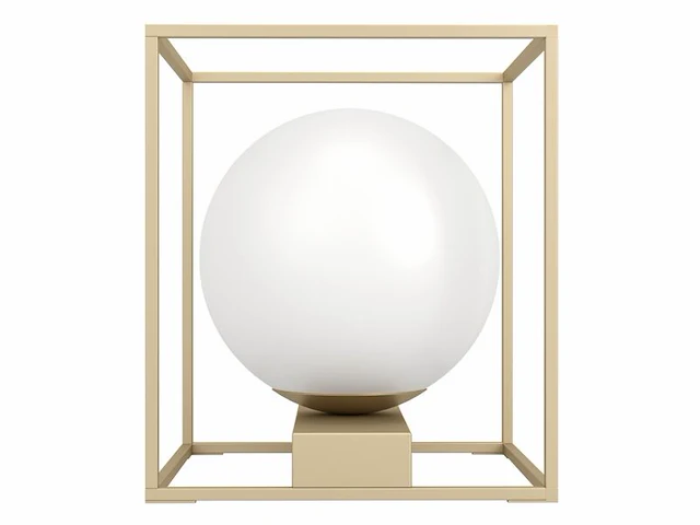 2x tafellamp beige ijzer 17x16.5x19 eglo, vallaspra, champagne - afbeelding 3 van  3