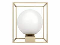 2x tafellamp beige ijzer 17x16.5x19 eglo, vallaspra, champagne - afbeelding 3 van  3