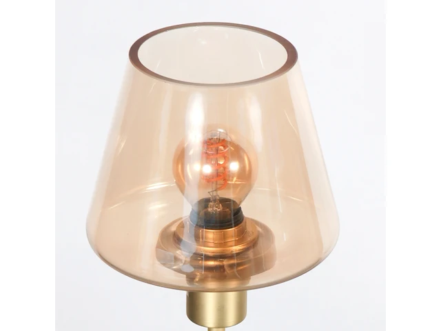 2x tafellamp e14 fitting touch on/off, steinhauer, ancilla 3102me, goud / messing, 2026 - afbeelding 2 van  5