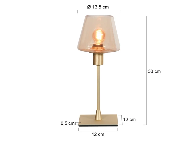 2x tafellamp e14 fitting touch on/off, steinhauer, ancilla 3102me, goud / messing, 2026 - afbeelding 3 van  5