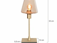 2x tafellamp e14 fitting touch on/off, steinhauer, ancilla 3102me, goud / messing, 2026 - afbeelding 3 van  5