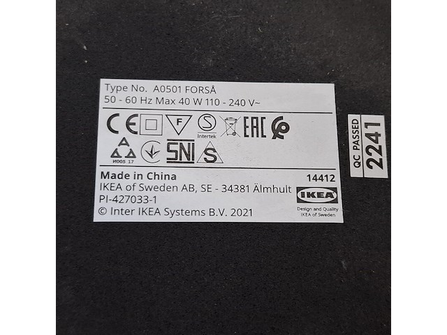 2x tafellamp, ikea, forsa - afbeelding 4 van  4