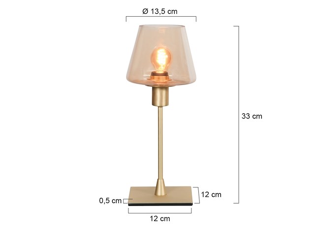 2x tafellamp messing e14 fitting touch on/off, steinhauer, ancilla 3102me, goud, 2026 - afbeelding 2 van  5