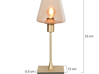 2x tafellamp messing e14 fitting touch on/off, steinhauer, ancilla 3102me, goud, 2026 - afbeelding 2 van  5