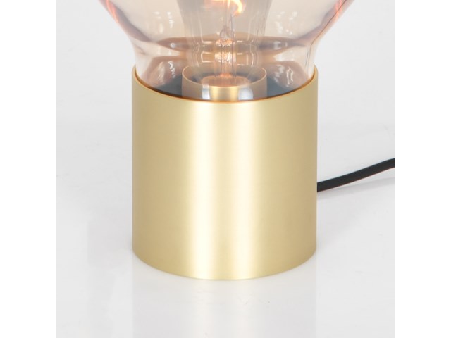 2x tafellamp – messing lamp met amber glas, steinhauer, delta 3401me, 2026 - afbeelding 4 van  5