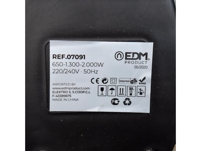 2x terrasverwarmer, edm, ref.07091, 2020 - afbeelding 4 van  4