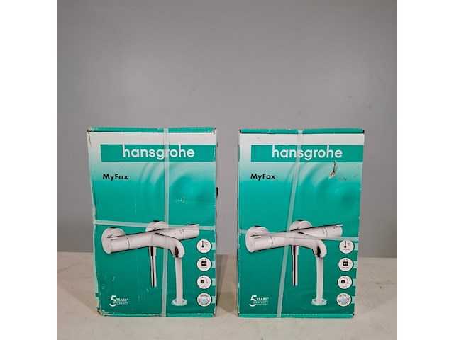 2x thermostaatkraan, hansgrohe, myfox - afbeelding 1 van  6