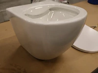 2x toiletpot met toiletbril, rimless + soft close, wit