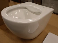 2x toiletpot met toiletbril, rimless + soft close, wit - afbeelding 2 van  9