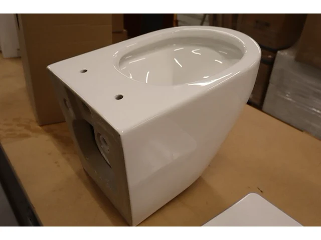 2x toiletpot met toiletbril, rimless + soft close, wit - afbeelding 4 van  9