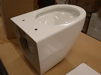 2x toiletpot met toiletbril, rimless + soft close, wit - afbeelding 4 van  9