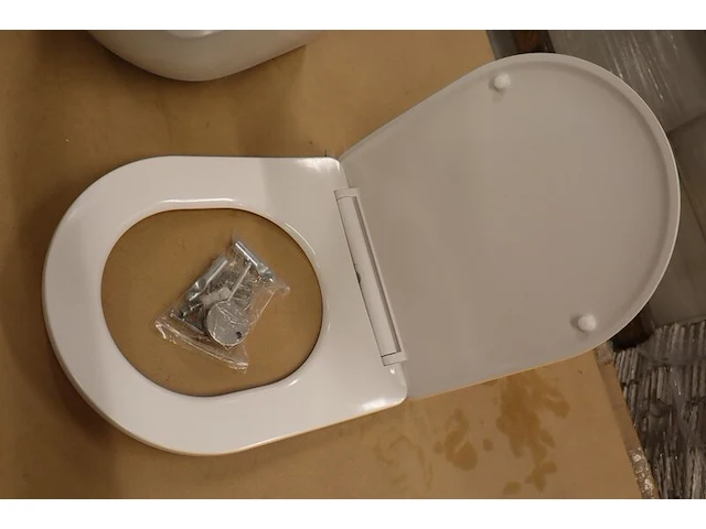 2x toiletpot met toiletbril, rimless + soft close, wit - afbeelding 7 van  9