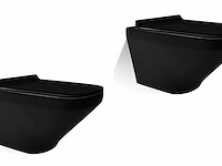 2x toiletten - mat zwart - super flush -...