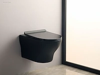 2x toiletten - mat zwart - tornado flush -... - afbeelding 2 van  7