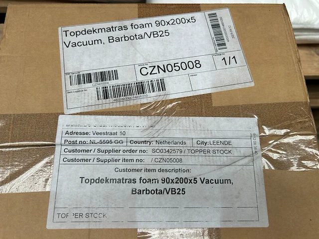2x topdekmatras foam 160x200x5, 90x200x5 - afbeelding 3 van  3