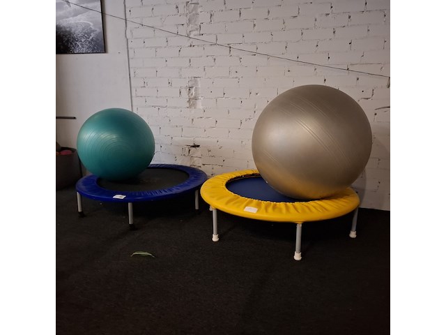2x trampoline met 2x gymbal - afbeelding 1 van  8