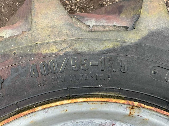 2x trelleborg twin 414 400/55 r17.5 band, wiel en velg - afbeelding 3 van  11