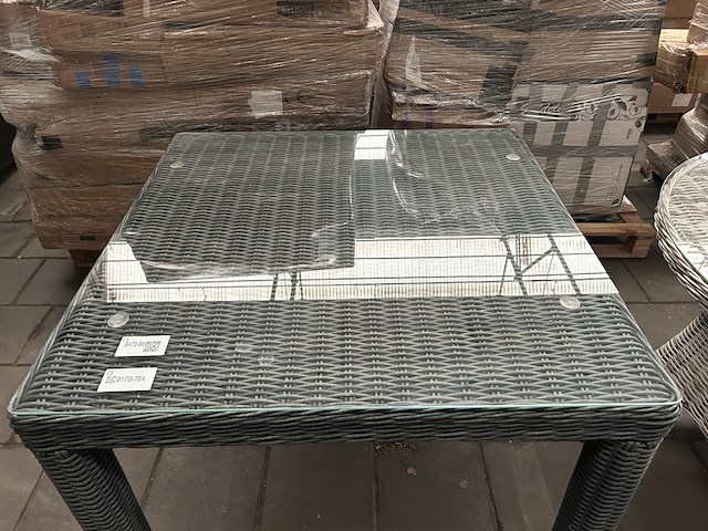 2x tuintafel met glazen plaat fonteyn - afbeelding 3 van  5