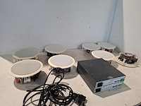 2x tweekanaals audio-eindversterkers, extron, xpa 1002, met 8x 2-weg coaxiale inbouwluidspreker, ecler ic6 - afbeelding 7 van  8