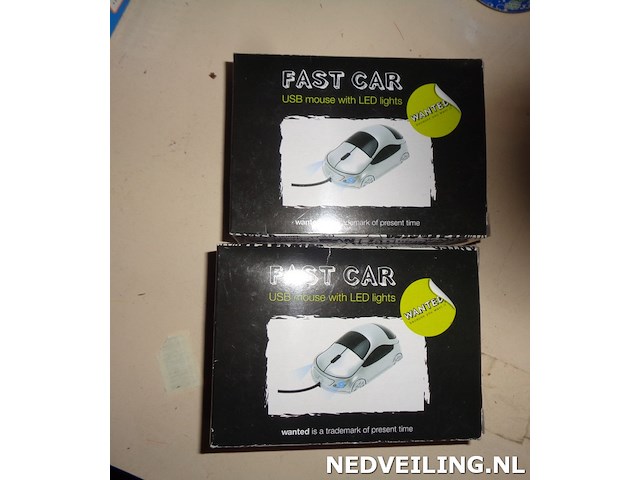 2x usb muis fast car met licht - afbeelding 2 van  3