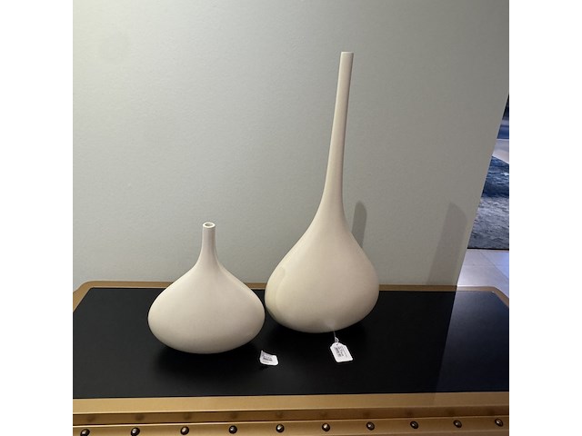 2x vaas raw interiors, "fles model", beige - afbeelding 4 van  4
