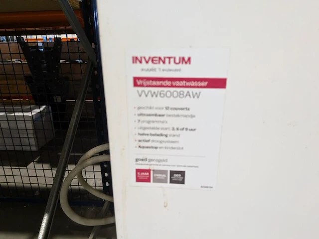 2x vaatwasser inventum, vvw6008aw - afbeelding 8 van  9
