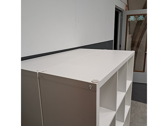 2x vakkenkast ikea, kallax, wit - afbeelding 3 van  4