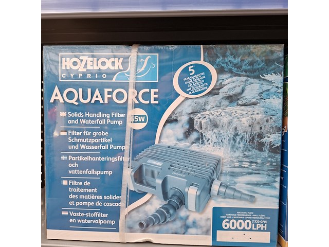 2x vaste- stoffilter en watervalpomp, hozelock, aquaforce 6000 - afbeelding 4 van  5