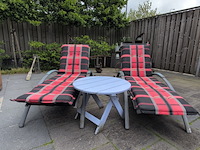 2x verrijdbaar ligbed met salontafel - afbeelding 1 van  5