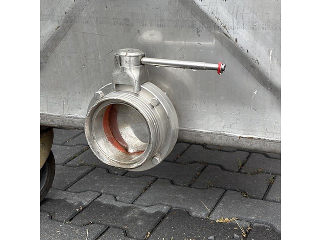 2x verrijdbare container met vlinderklep | rvs - afbeelding 2 van  11