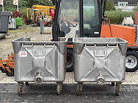 2x verrijdbare container met vlinderklep | rvs - afbeelding 4 van  11