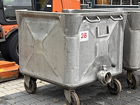 2x verrijdbare container met vlinderklep | rvs - afbeelding 6 van  11