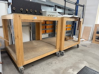 2x verrijdbare plateauwagen - afbeelding 1 van  4
