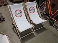 2x verstelbare tuin/ligstoelen - afbeelding 1 van  4