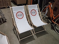 2x verstelbare tuin/ligstoelen - afbeelding 1 van  4