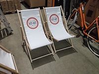 2x verstelbare tuin/ligstoelen - afbeelding 1 van  4
