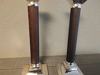 2x verzilverde kandelaren fink silber - afbeelding 4 van  5