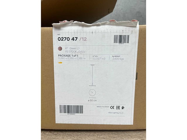 2x vibia skan 0270 - hanglamp ø33 - ongebruikt - afbeelding 6 van  7
